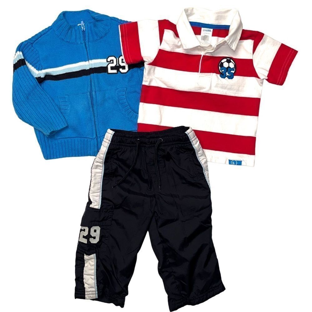 Gymboree Matching Lined Pant,‎ Shirt and Zip Front Sweater 12-18 mo 2006 Line